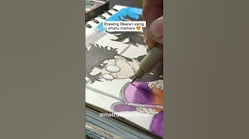 Drawing Okarun with ohuhu markers 😍 #shorts #anime #dandadan