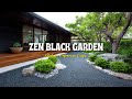 Modern Black Japanese Garden Design: Create a Stylish Zen Oasis with Tranquil Charm