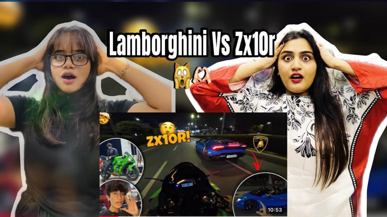 Pak Girls Reacts to Lamborghini Vs zx10r 🤯 | Race Lag Gai | 😍| Comparison Video | 