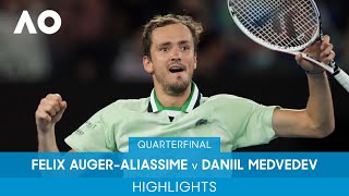 Felix Auger-Aliassime v Daniil Medvedev Highlights (QF) | Australian Open 2022 thumbnail