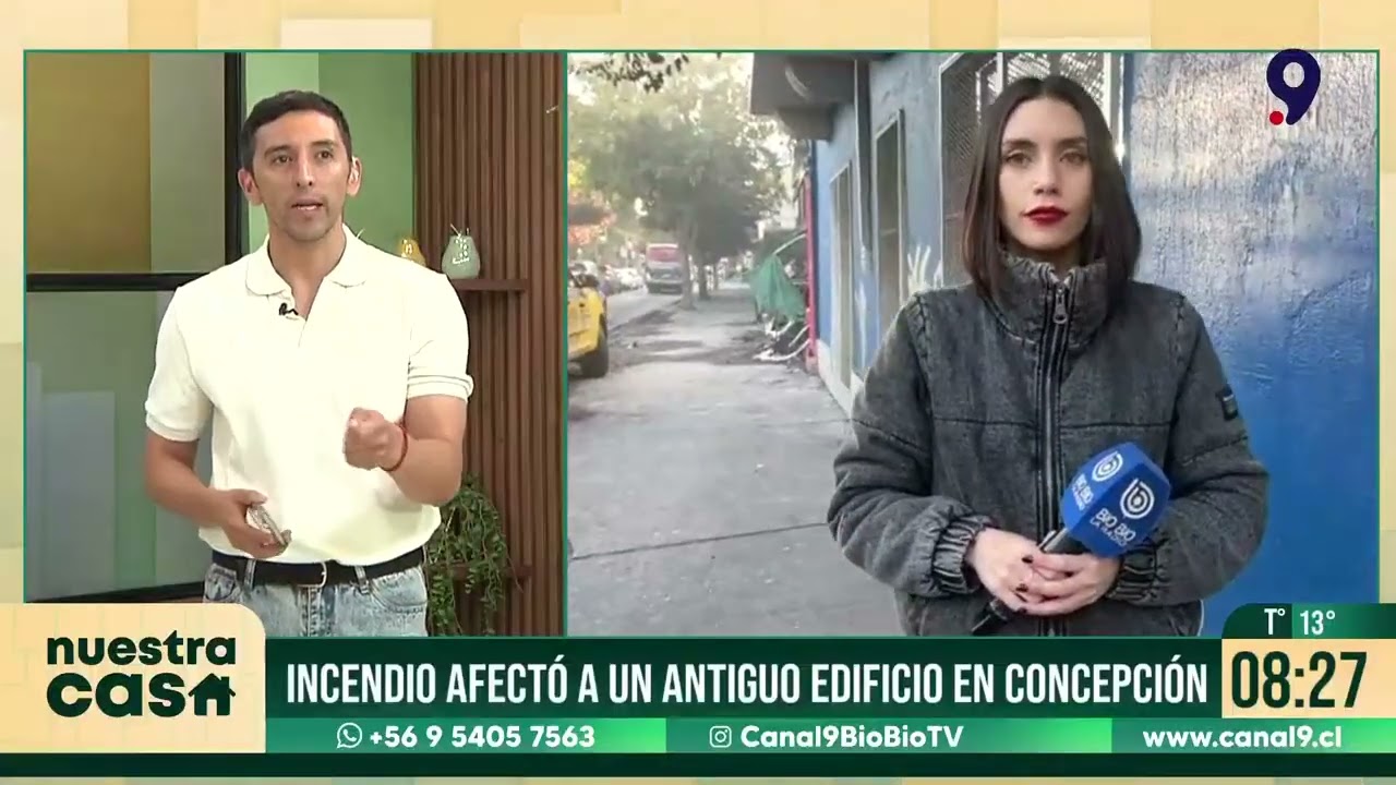 Incendio afectó a antiguo edificio en Concepción