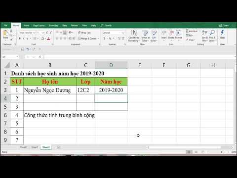 Video Học Excel - Hàm công thức tính trung bình cộng AVERAGE - youtube