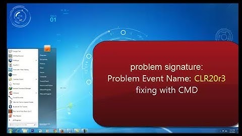 CLR20r3 problem on ehshell.exe how to fix with CMD
