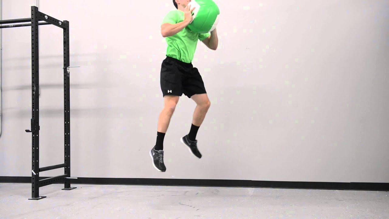 567. Medicine Ball Eccentric Squat Jump (05sec) YouTube