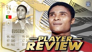 Omg Im In Love   94 Sbc Prime Icon Moments Eusebio Player Review  Fifa 21 Ultimate Team