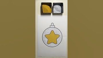 Christmas Star Bauble Sand Painting ASMR 🌟✨ | Relaxing Art #asmr #satisfying #shorts #new #christmas