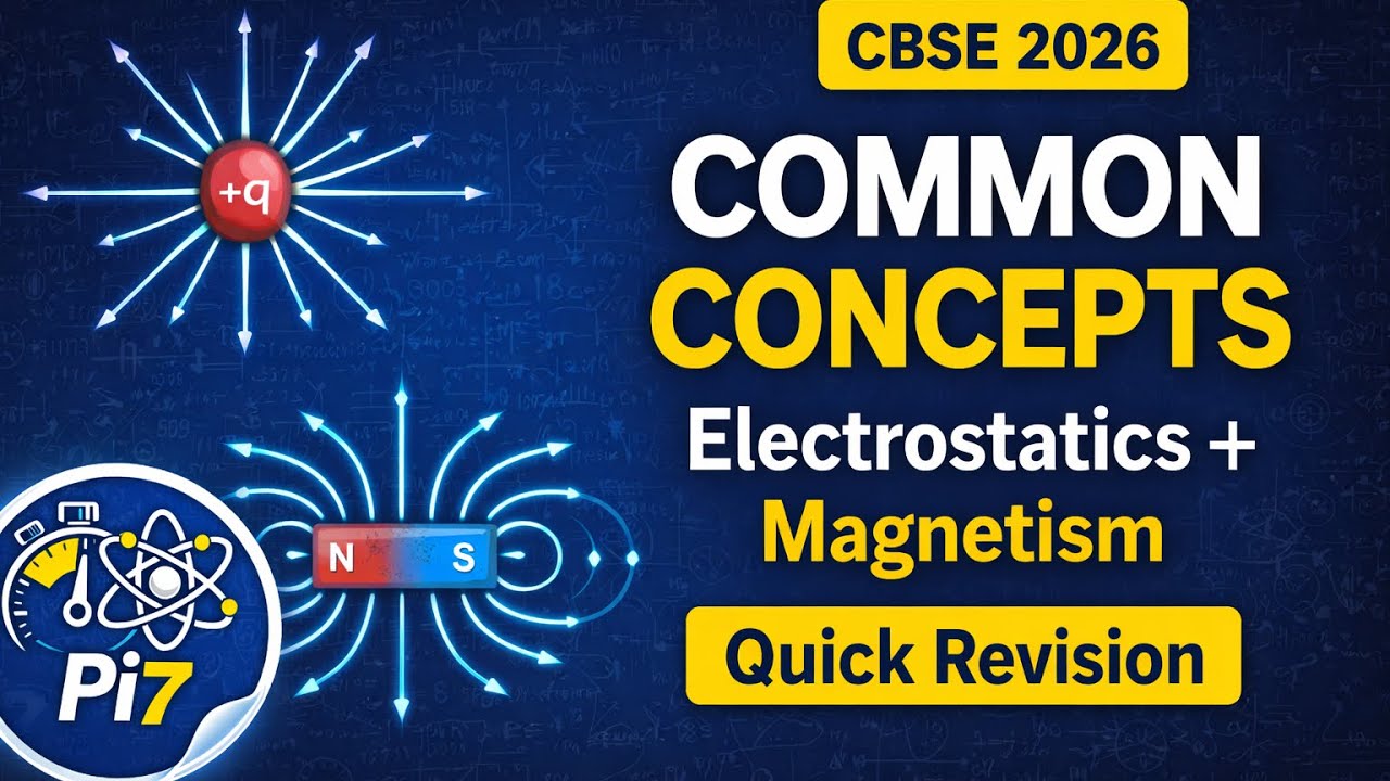 CBSE Class 12 Physics: Electrostatics & Magnetism Common Concepts | Last Minute Revision