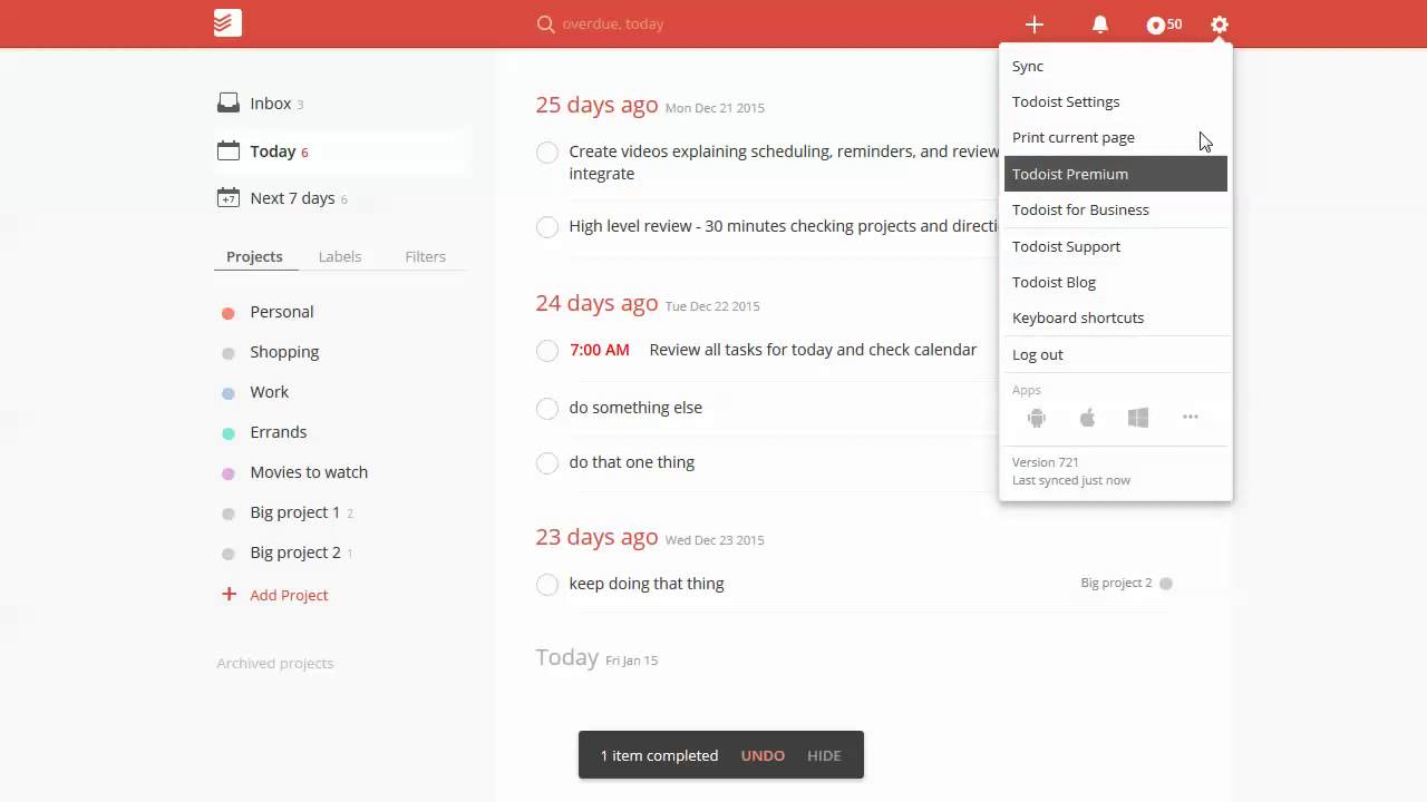 How To View Completed Tasks In Todoist YouTube