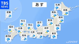 【11月21日 夕方 気象情報】明日の天気