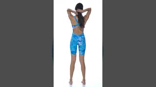 Amanzi Women's Indigo Islands Kneelength Unitard | SwimOutlet.com