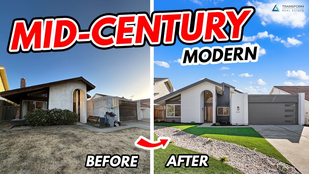 Mid Century Home Exterior Before And After