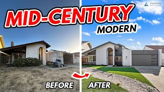 Mid Century Modern House Flip Before & After