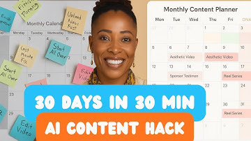 Plan 30 Days of Content in 30 Mins (Aesthetic Creator AI Hack)