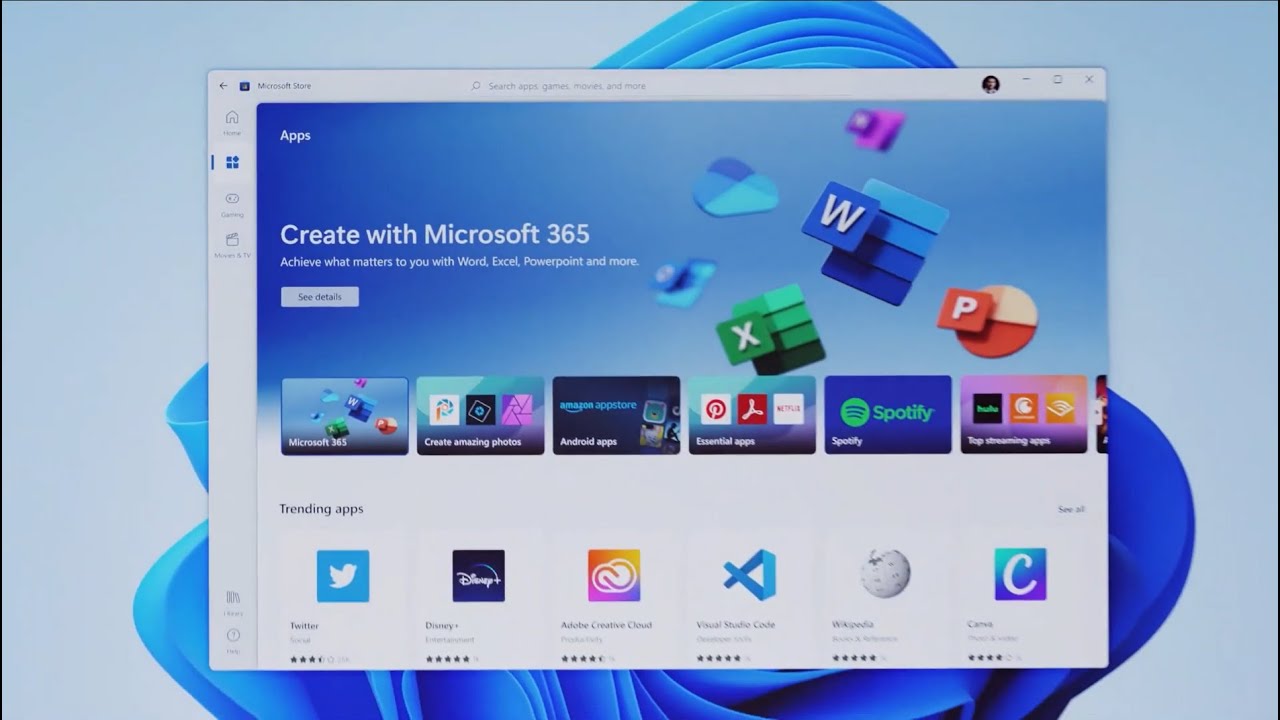 Say hello to the new Microsoft Store on Windows 11 - YouTube
