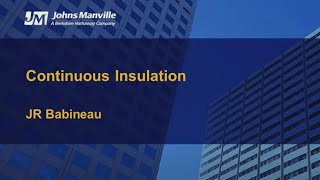 Continuous Insulation - Commercial Building Applications
