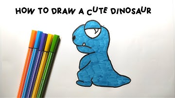 How To Draw A Cute Dinosaur  |Drawing Dinosaur