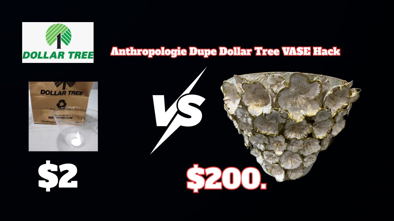 $2 Dollar Tree Vase vs Anthropologie | This Transformation Is INSANE