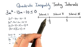 Quadratic Inequality Testing Intervals - Visualizing Algebra