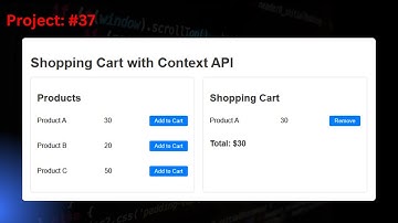 Project #37: Create Shopping Cart Using Context API in React JS