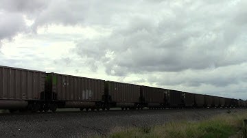 BNSF Empty Coal with 3 Executive SD70MACs in Consist