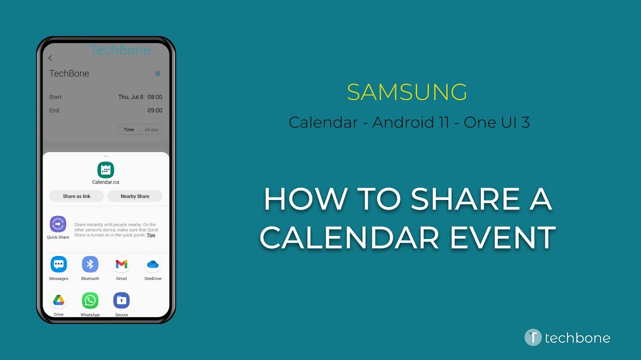 How to Share a Calendar Event Samsung Calendar [Android 11 One UI 3