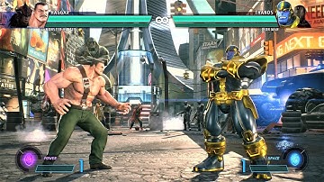 ハガー＆モンスターハンター vs サノス＆アイアンマン（最難関AI） - マーベル VS. カプコン：インフィニット