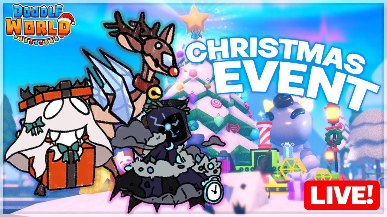 NEW CHRISTMAS EVENT UPDATE - Doodle world limited skins and misprint hunting Live - Doodle world ...