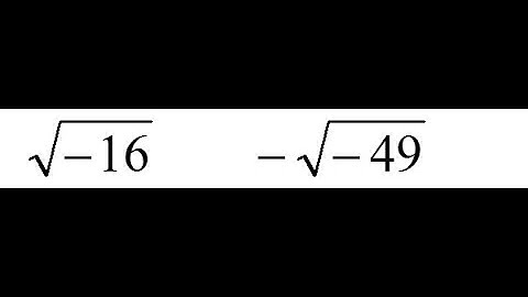 Express Square Roots of Negative Numbers Using j ( i ) 05