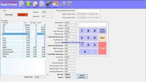 Tutorial: TouchPOS Cash Count By Cashier
