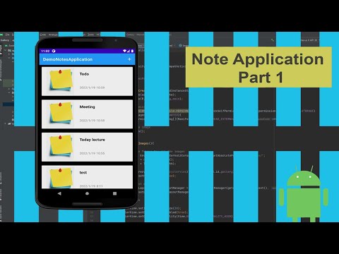 Note Application using Sqlite database  part 1 (android studio) | android tutorials | | 2022 |