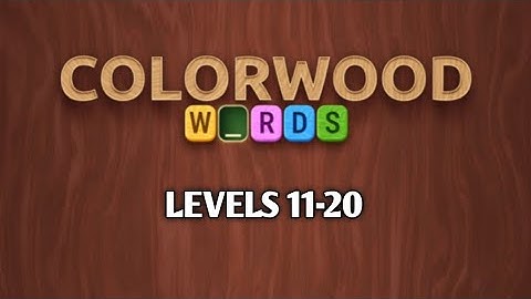 Colorwood Words - Cryptogram All Levels 11-20 Game Walkthrough Solution