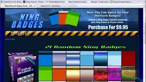 Ning Network Custom Badge Installation Tutorial