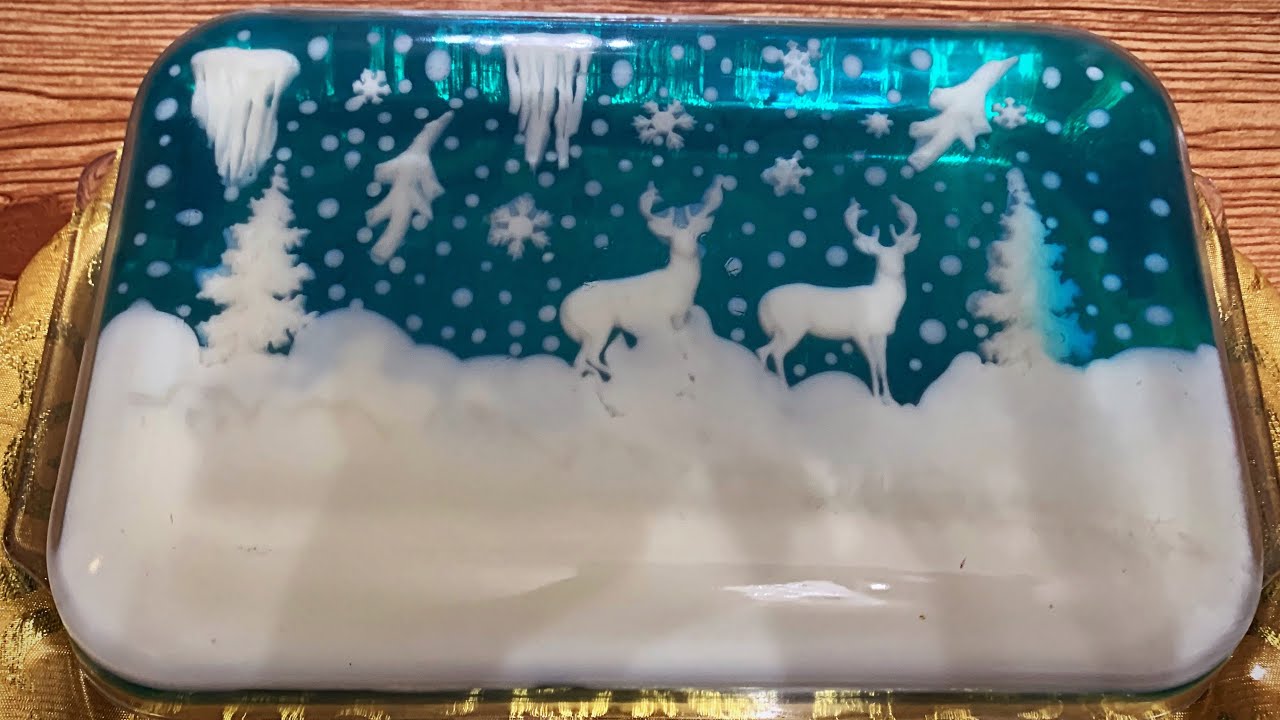 Gelatina Navideña 3D / Christmas Jelly / Postres Para Navidad/Realmente Hermosa!