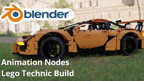 Blender 2.9A - Animations Nodes Lego Technic Build