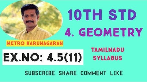 10th Std Maths Ex.4.5(11) A tangent is perpendicular to the radius at the .........