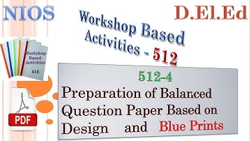 BLUE PRINT Preparation 512-4.Mathematics.(In English).(Workshop Based Activities 512)