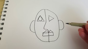 Pablo Picasso style self-portrait