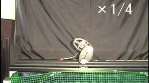 Control Experiment of Rolling Motion for the Acrobot utilizing Rounded Link