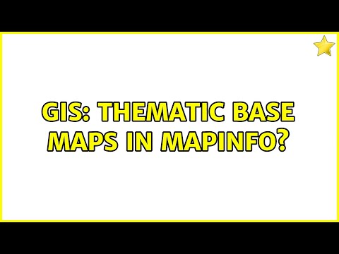 GIS: Thematic base maps in MapInfo?