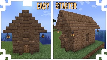How To Build A Small Mud Brick Survival Starter House | Minecraft Easy Tutorial