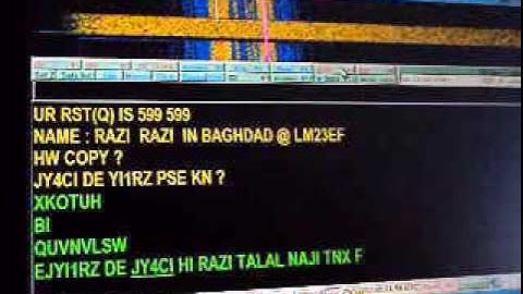 My RTTY QSO with JY4CI on 20m band in 29 12 2012