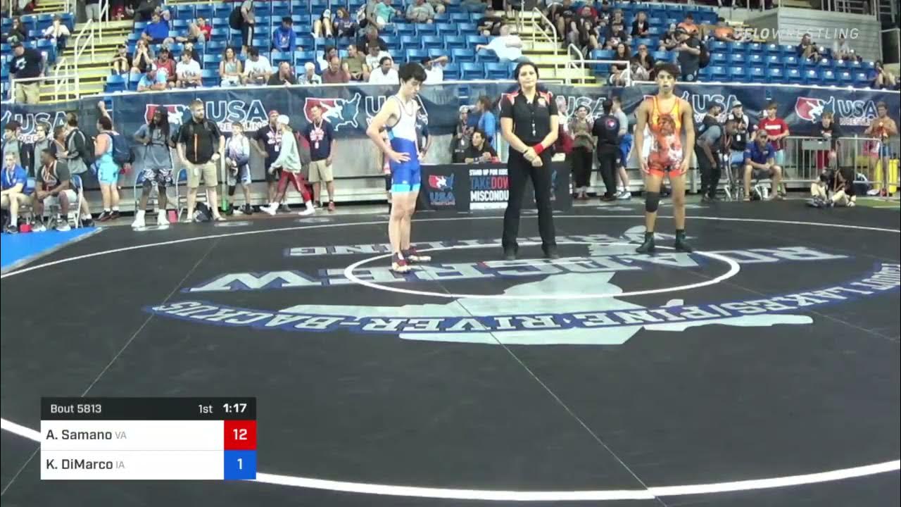 106 Lbs Round Of 32 Adrian Samano, Virginia Vs Kale DiMarco, Iowa Bbc7 YouTube