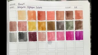 Swatching Angora Fleshtone Watercolor Palette Before Starting a Project