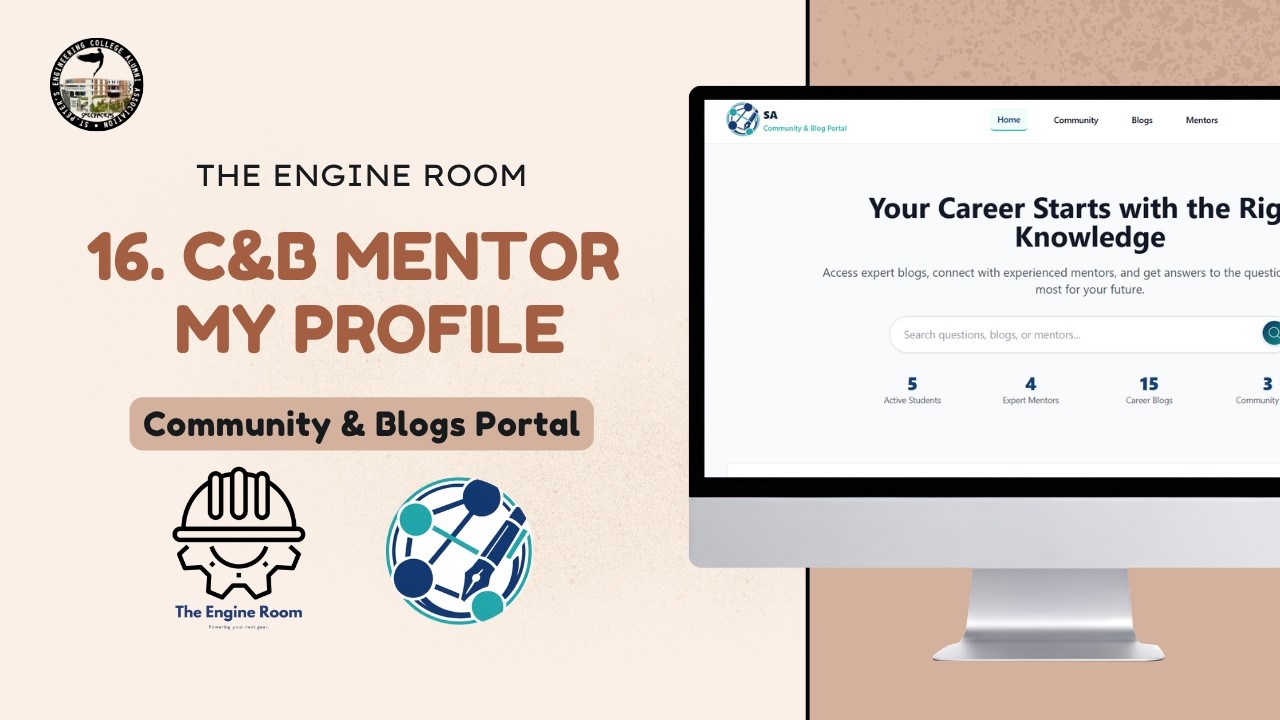 16  C&B MENTOR — MY PROFILE || Community & Blogs Portal || The Engine Room