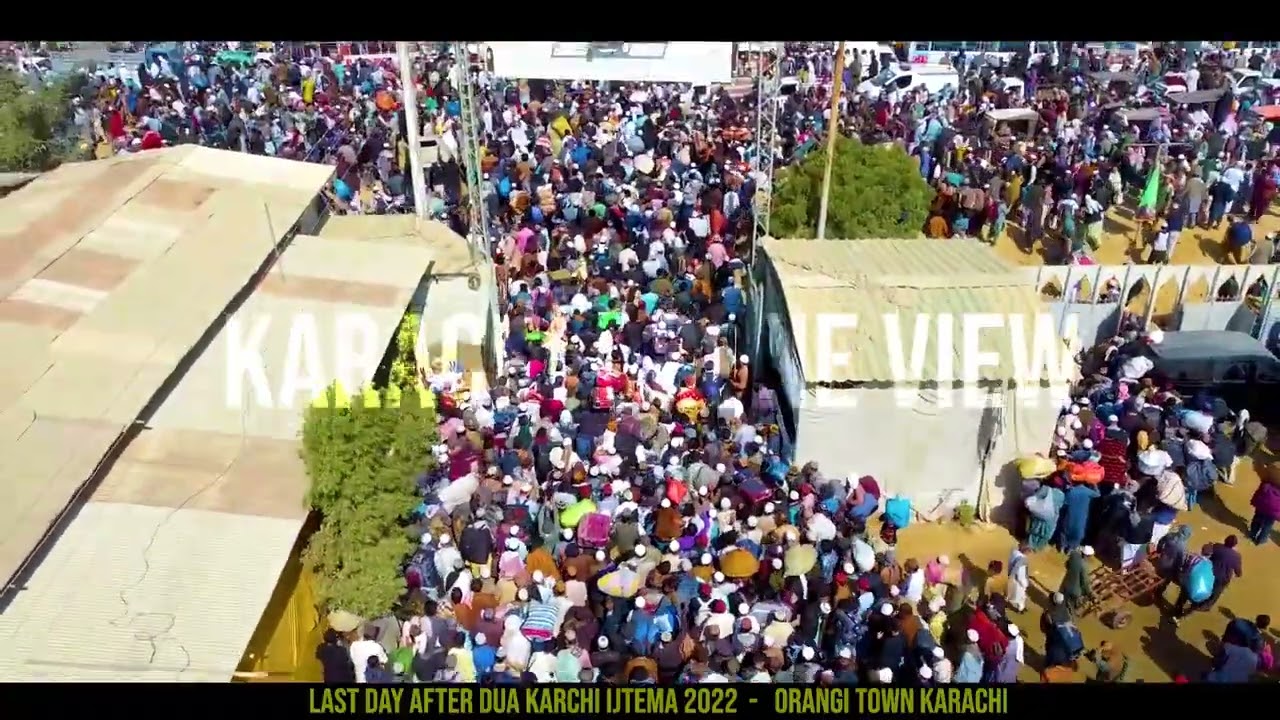 Drone View of Karachi Ijtimah 2023   Drone footage Karachi Itema   Karchi Drone View