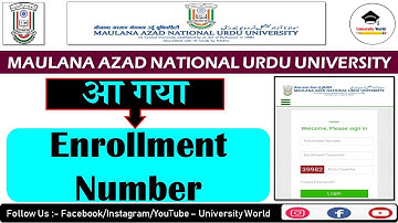 Manuu Enrollment Number आ गया || Check करो Mail आया के नहीं? || @UniversityWorld