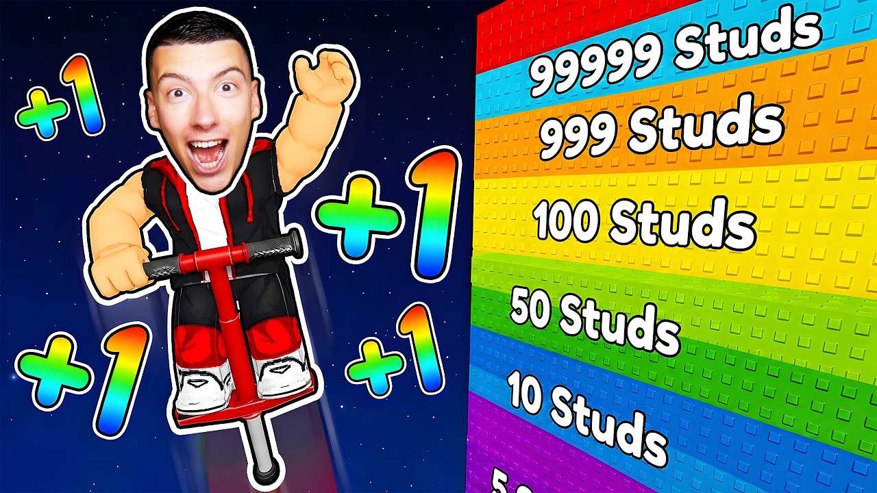 Atteindre La HAUTEUR MAX Dans Roblox +1 Jump Pogo Climb