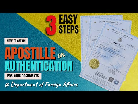 HOW TO GET AN APOSTILLE OR AUTHENTICATION FOR YOUR DOCUMENTS AT DFA? (BIRTH/MARRIAGE/DIPLOMA/TOR)