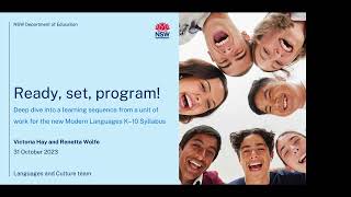 Ready, set, program! - sws meeting Term 4 2023