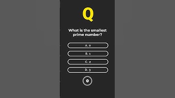 What is the Smallest Prime Number? ANSWER IN 5 SECONDS!! Math Quiz #shorts #shortsfeed #quiz #iq